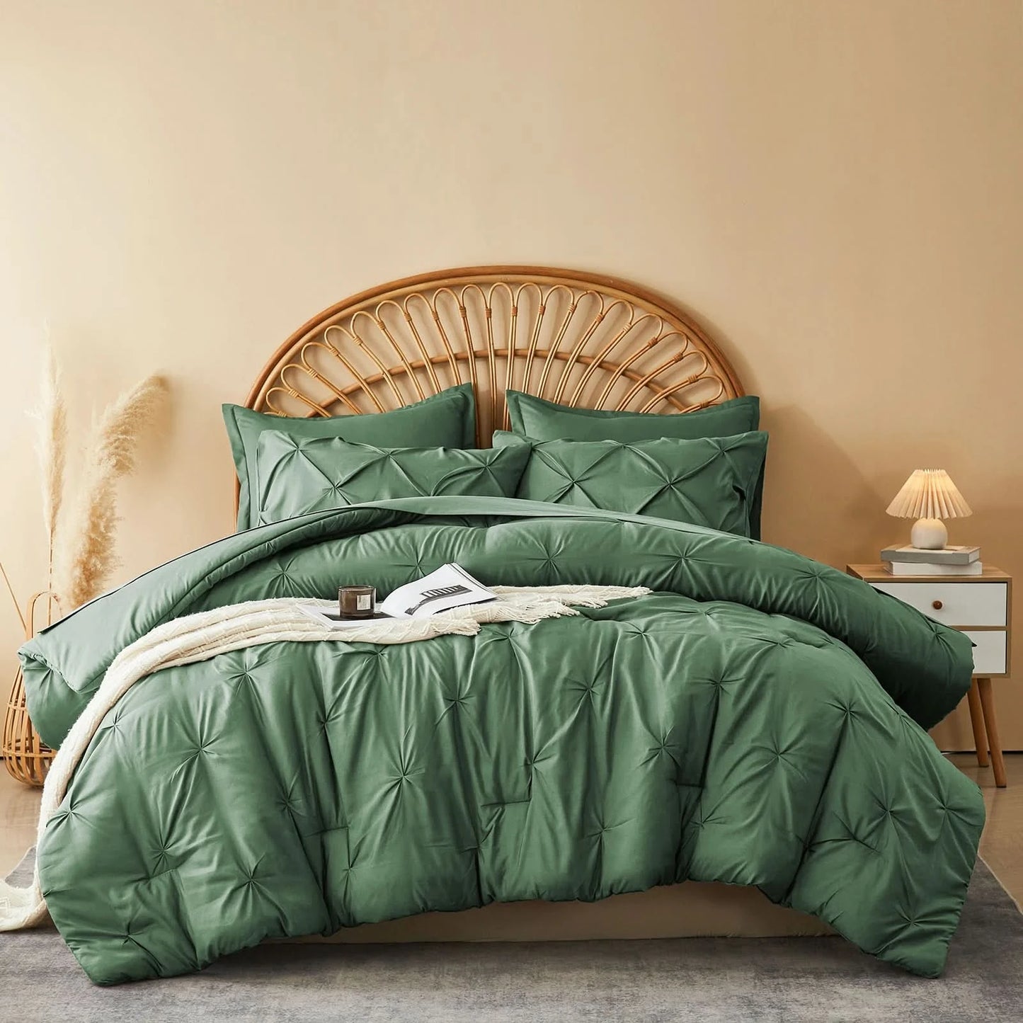 Luxury 5/7-Piece Comforter Set – Soft Queen Bed in a Bag with Sheets & Pillowcases – Twin, Full, Queen, King Sizes