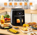 Air Fryer 5 Quart, Digital Display Air Fryer Toaster Oven Combo with 8 Cooking Presets Oilless Cooker for Quick Meal, Visible Wi - M & M Global