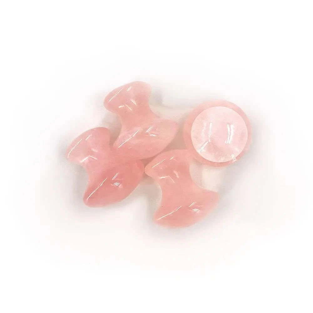 Natural Rose Quartz Jade Mushroom Facial Massage Stone Gouache Scraper Face Massager Gua Sha Board Skin Care Face Lifting Tool - M & M Global