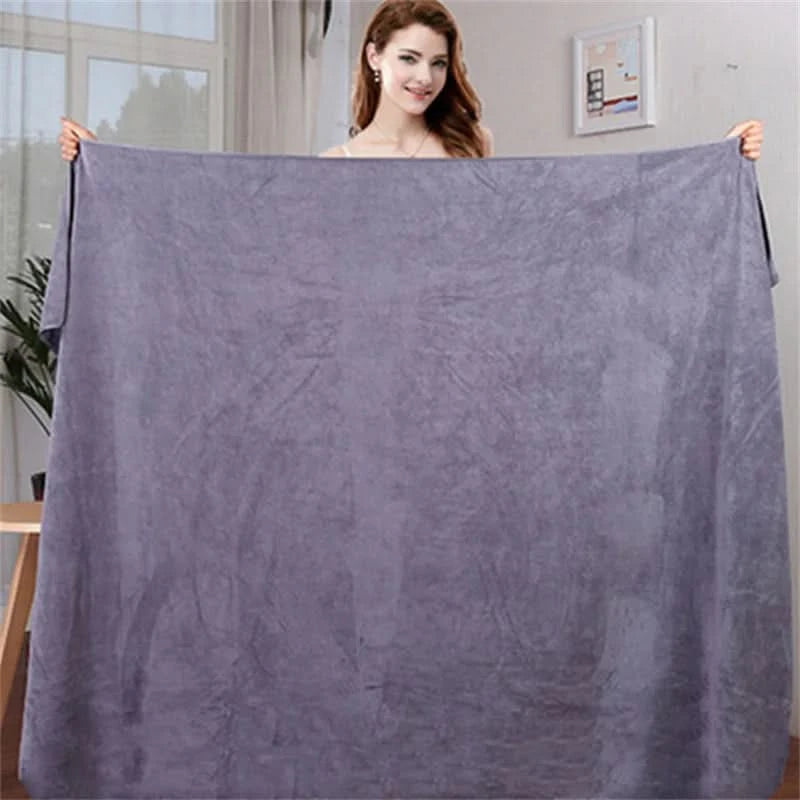 Enlarge and thicken microfiber bath towel, super soft, super absorbent and quick-drying towel - M & M Global