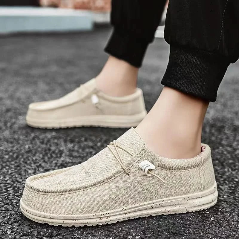 Men's Casual Shoes Lightweight Loafers Soft man Canvas Shoes Vulcanized Shoes for men Driving Flat Shoe Slip-on Outdoor Sneakers - M & M Global