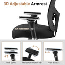 JHK Ergonomic Mesh Backrest Lumbar Support Office Chair Adjustable Height  3D Armrest Comfortable Sponge Cushion Gaming Chairs