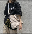 Waterproof Shoulder Bag Women's Multi Pocket Nylon Messenger Bag Preppy Canvas Handbag Women - M & M Global