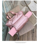 Women Gym Bags Waterproof Sports Swimming Yoga Mat Pink Weekend Travel Duffle Bags for Women Sport Fitness Shoulder Handbag