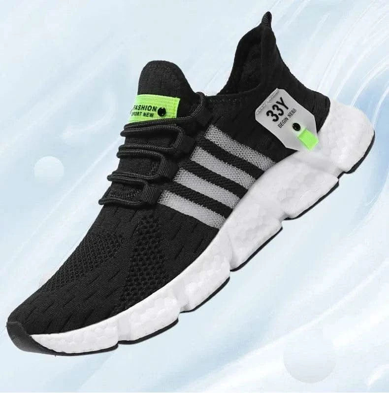 Breathable Mesh Men Shoes Trendy Lightweight Walking Flats Plus Size Male Tennis Sneakers Outdoor Running Fitness Shoes 2025 - M & M Global