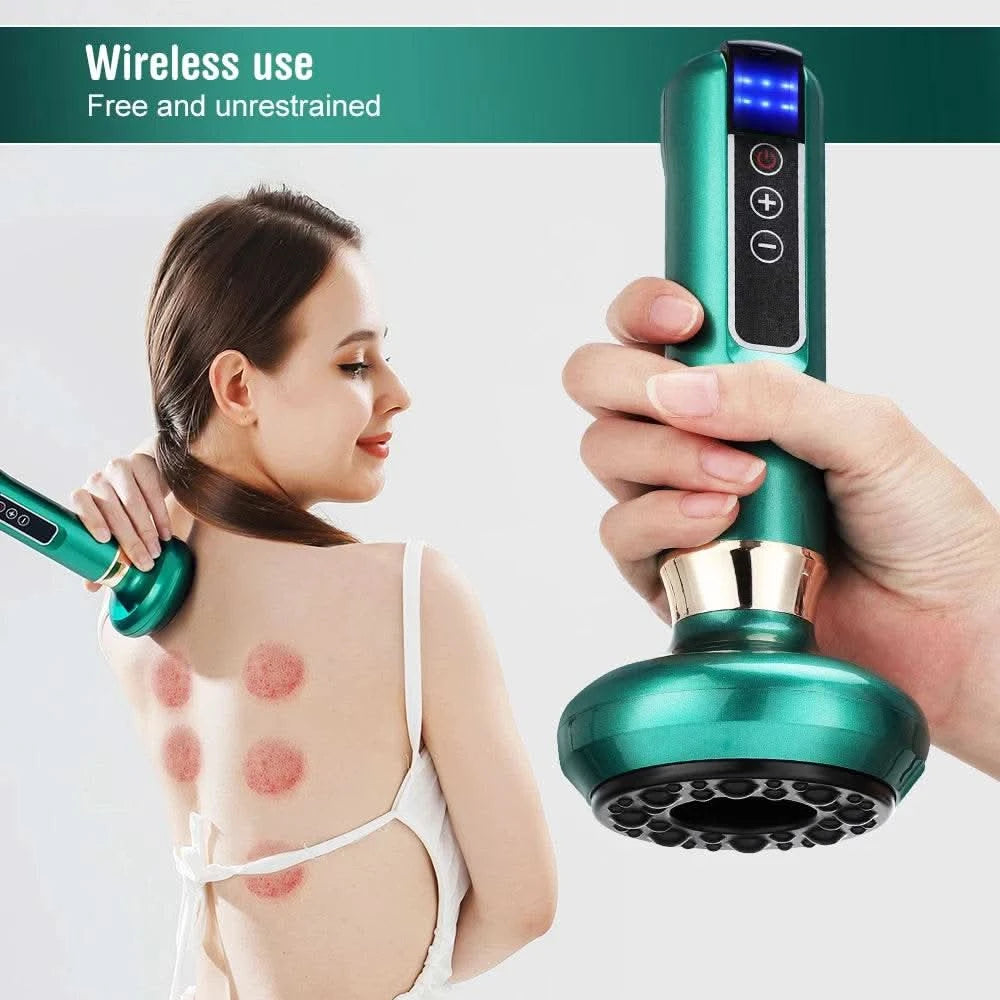 Chinese Electric Suction Vacuum Cupping Anti Cellulite Beauty Massager Glass Jars Anti Cellulite Cupping Vacuum Slimming Guasha - M & M Global