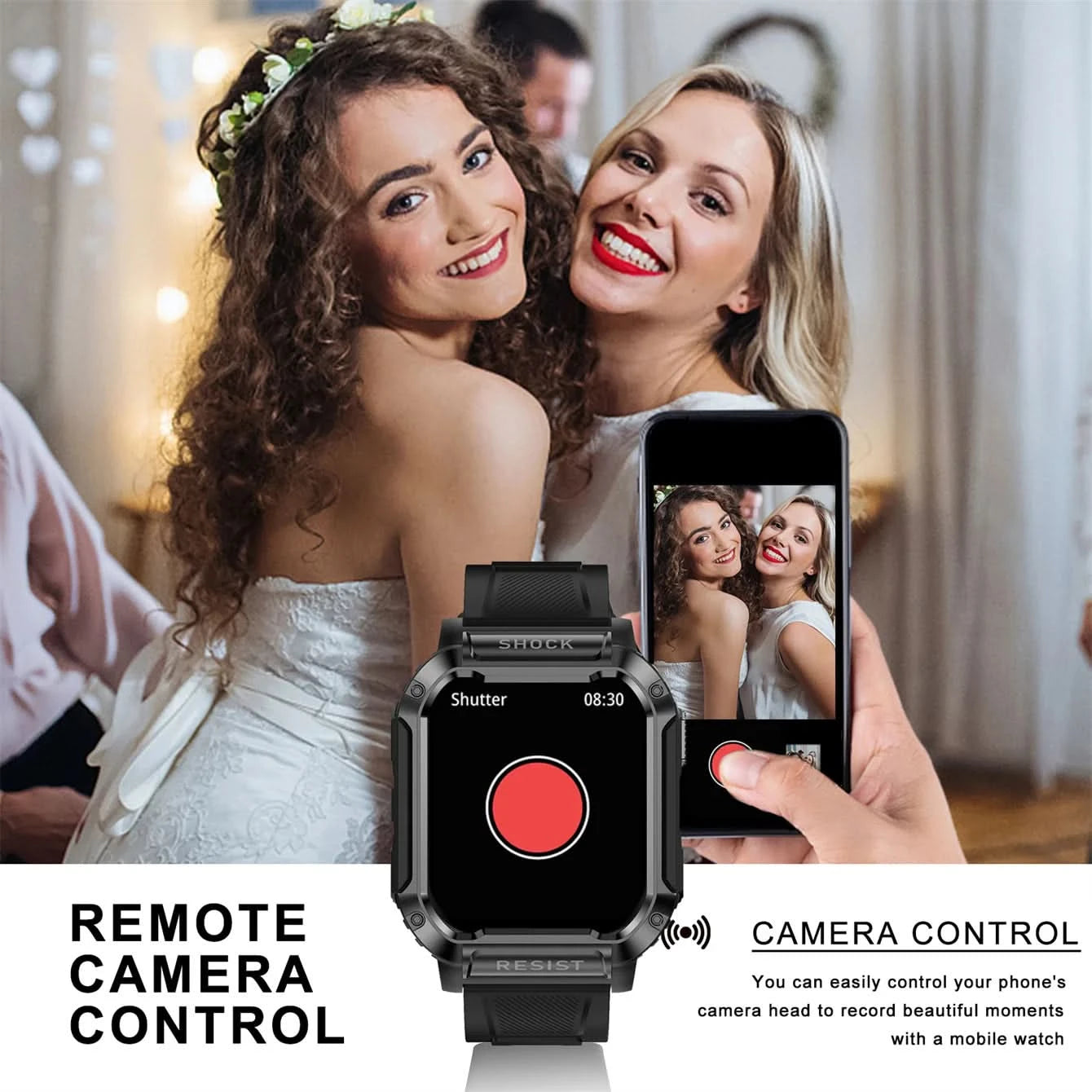 Smart watch, wireless calling /dial, multi -Sport mode, calling reminder and rejection, SMS reminder, for iPhone/Andriod