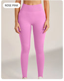 Yoga Pants Lightweight Four-Way Stretch Solid Athleisure Leggings High Waist Plus Size Gym Tight Pants