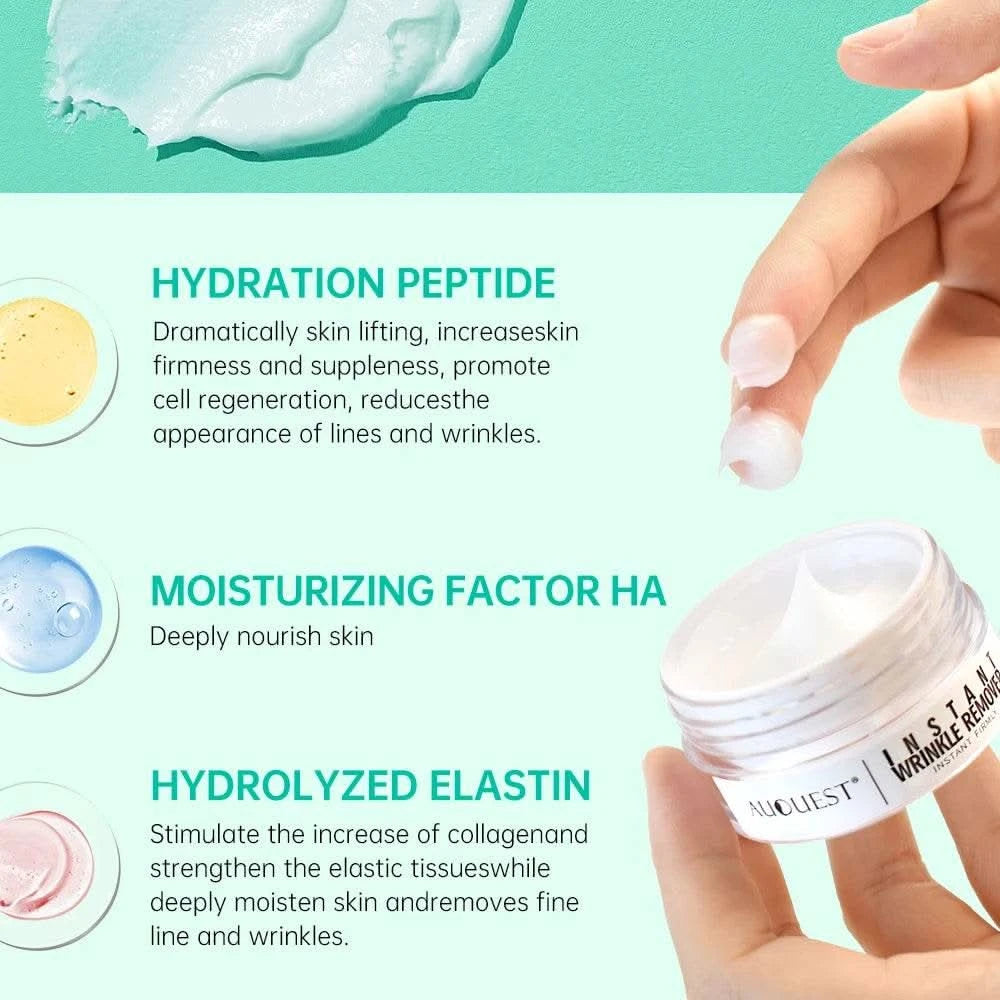 AUQUEST 5 Seconds Instant Anti Wrinkle Face Cream Peptide Anti Aging Lifting Firming Nourish Facial Cream Skin Care - M & M Global