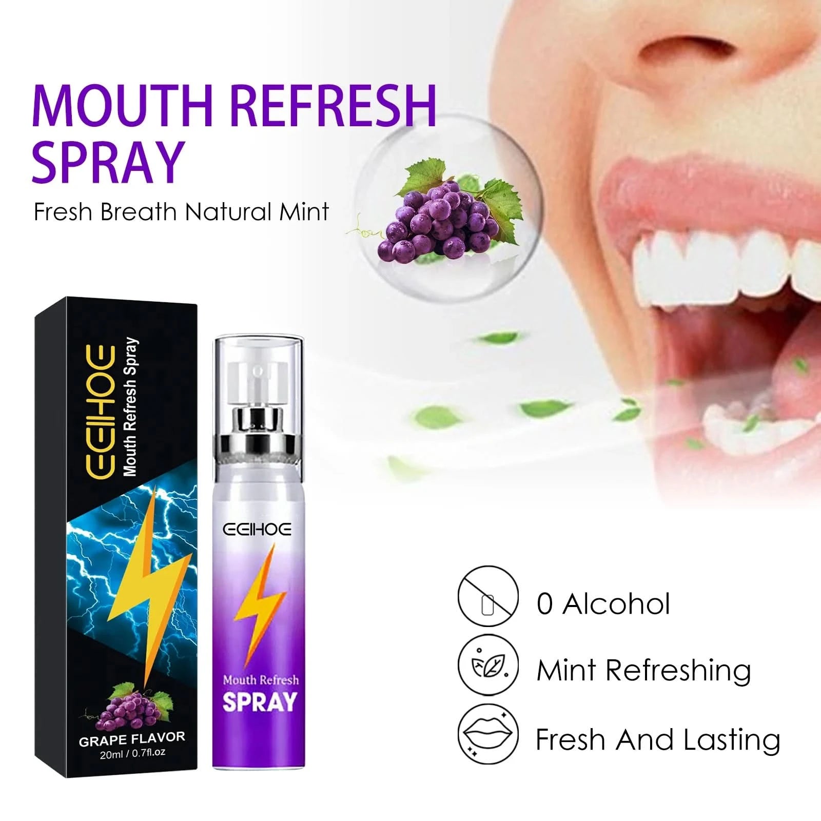 Fresh Oral Spray Clean Oral Prevent Bad Breath Leave Fragrance For A Long Time Portable Oral Spray Suitable For Both Men & Women - M & M Global