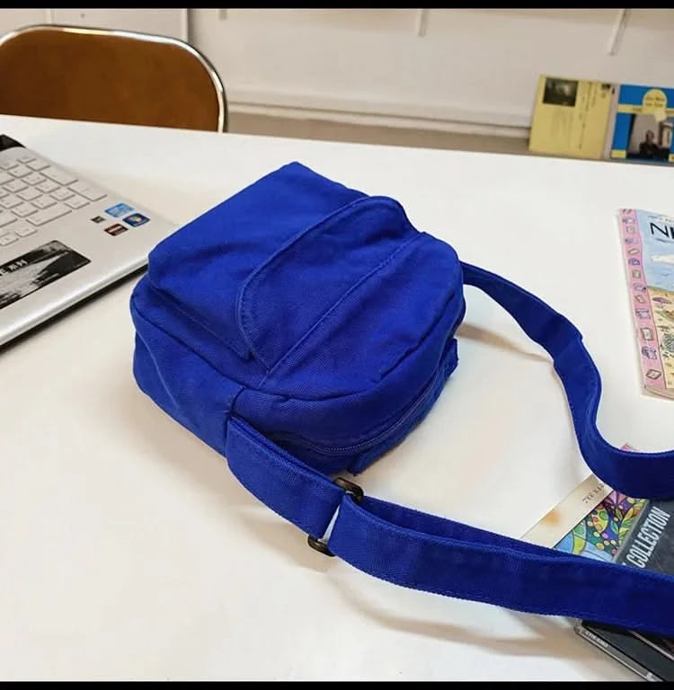 Fashion Small Canvas Crossbody Bags for Women 2025 Mini Shoulder Phone Purse Girl Student Cotton Cloth Mini Female Handbags Flap - M & M Global