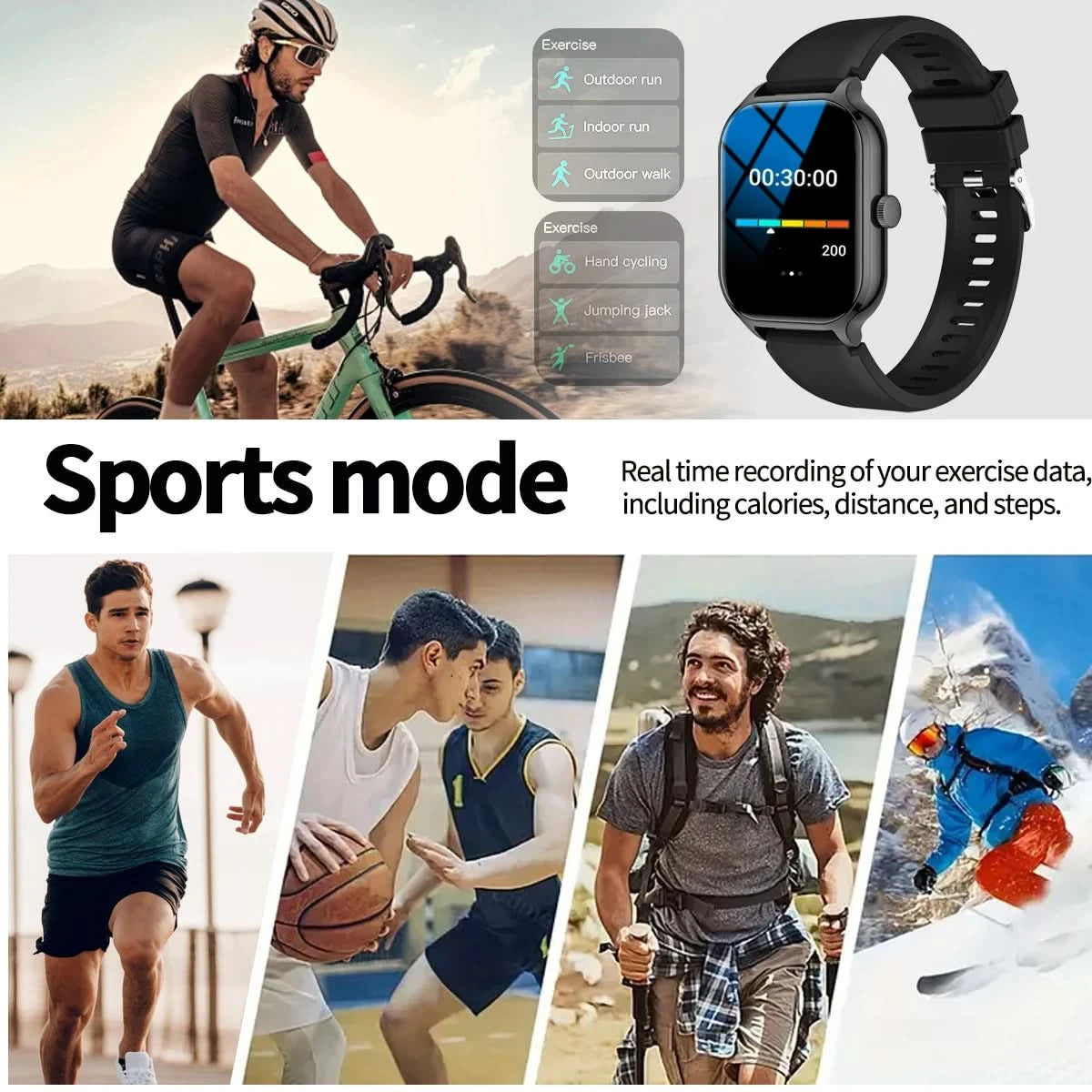 Smart watch, wireless calling /dial, multi -Sport mode,Suitable for men and women, sports watches, for iPhone/Andriod