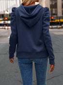 New Autumn Gothic Style Casual Long-Sleeved Hooded Short Sweater Jacket Women Fashion Zipper Sports Hoodies Y2K Sweatshirt