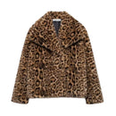 HH Women Elegant Faux Fur Coat Warm Fluffy Loose Long Sleeve Lapel Jacket Autumn Winter Fashion High Street Lady Outerwear