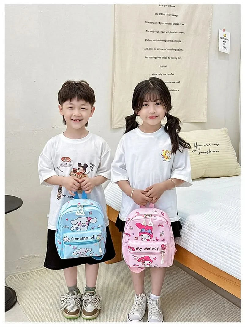 Sanrio Kuromi Hello Kitty My Melody Cinnamoroll Cartoon Backpack Cute Pompom Purin Pochacco School Bag For Adults Kids Sac A Dos - M & M Global