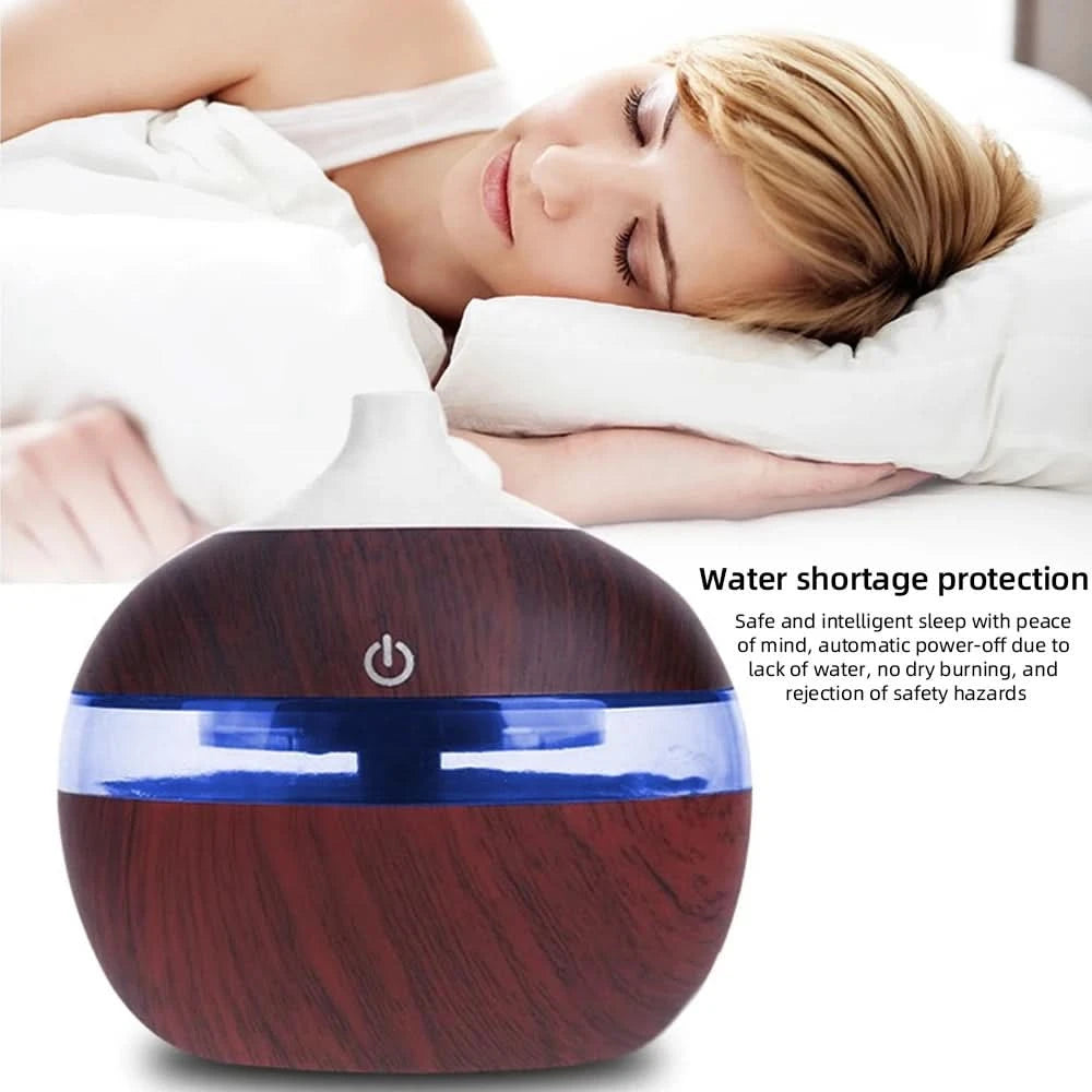 Mini USB Humidifier with Aromatherapy Diffuser  3-in-1 Desktop Humidifier, One-Touch Operation & Key Switch for Home/Office - M & M Global