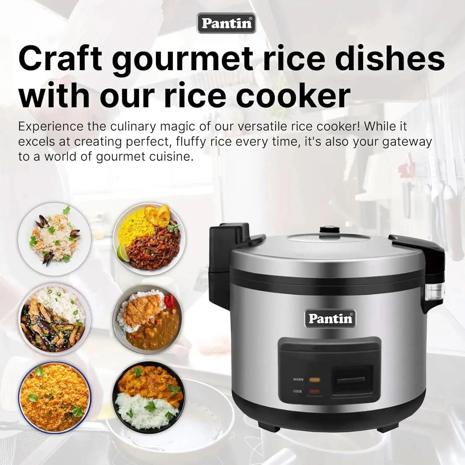 Commercial Rice Cooker Large Capacity Rice Cooker & Rice Warmer - Extra Large Rice Cooker 35 Cups Raw / 70 Cups Cooked Big Rice - M & M Global