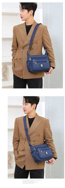 Business Fashion Men's Shoulder Bag Women's Crossbody Bag Large Capacity Multipurpose Travel Bags Tool Bag Oxford Cloth Material - M & M Global