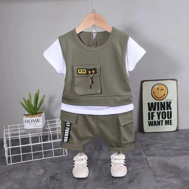 New Summer Baby Girl Clothes Infant Boys Clothing Children Casual T-Shirt Shorts 2Pcs/Set Toddler Sports Costume Kids Tracksuits - M & M Global