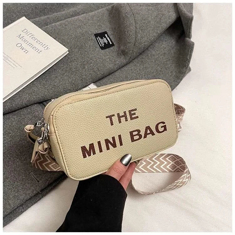 2025 New Small Square Bag Fashion Letter Pattern Chic Hobo Bag Trend PU Women Shoulder Bag Adjustable Strap Satchel Designer Bag - M & M Global