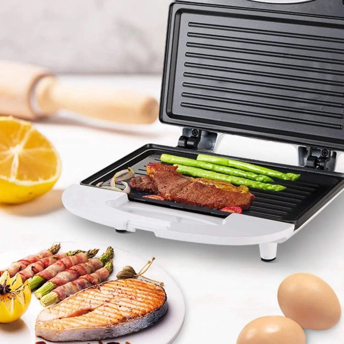 sandwich maker toastie ， Electric Mini Sandwich Maker ， Grill Panini Breakfast Machine ， Barbecue Steak Frying Oven Plug - M & M Global