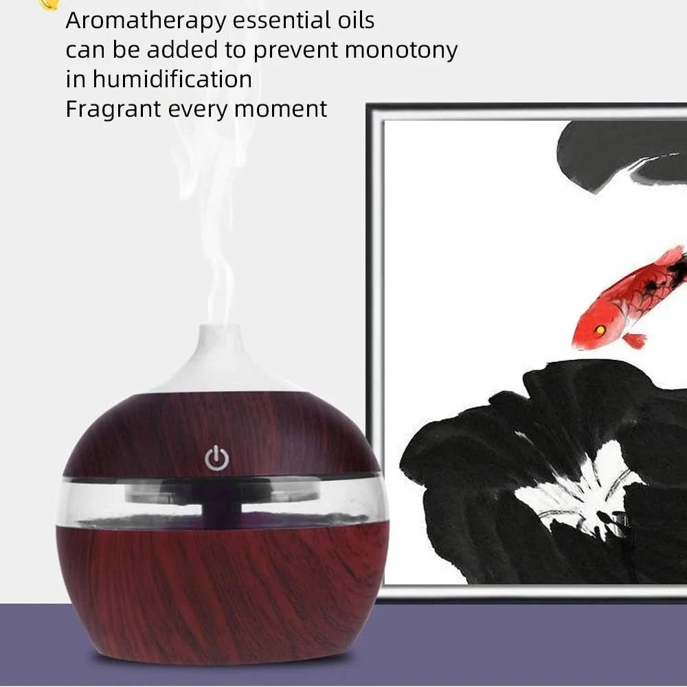 Mini USB Humidifier with Aromatherapy Diffuser  3-in-1 Desktop Humidifier, One-Touch Operation & Key Switch for Home/Office - M & M Global
