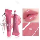 New Hydrating Mirror Lip Gloss Moisturizing Shiny Lipstick with Bow Keychain Lip Makeup Beauty Cosmetics