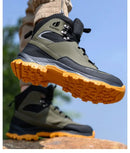 Mens Safety Shoes With Steel Toe Waterproof Boots Puncture Proof Anti-smash Mens Outdoor Work Sneakers Construction Work Shoes