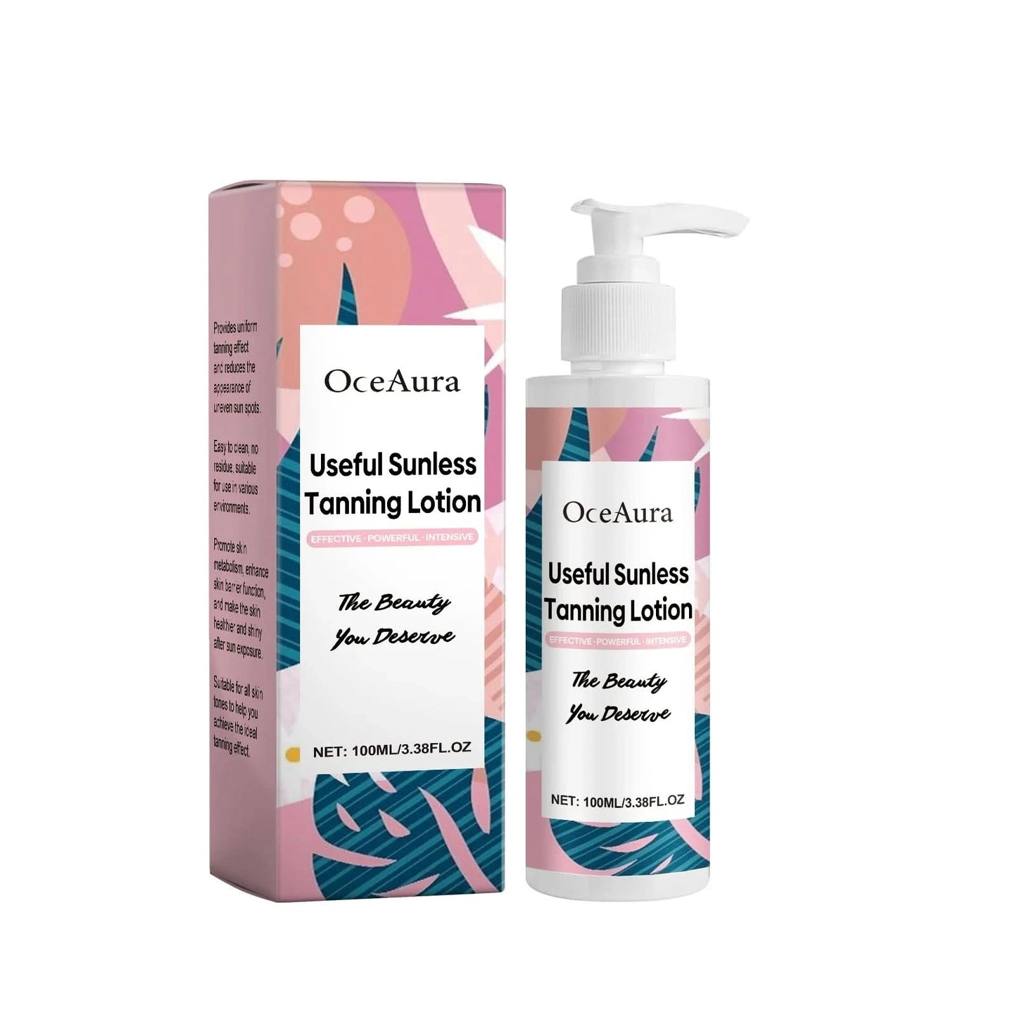 OceAura Sunless Tanning Lotion Summer Outdoor Beach Bronze Skin Improve Health Glow Nourishing Moistuirizing Non-greasy Tanning - M & M Global