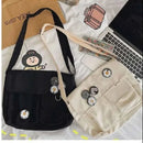 2025 Young Unisex Canvas Messenger Bag Postman Student Shoulder Bag Phone Bookbag Handbags Japanese style Daily Crossbody Bag - M & M Global
