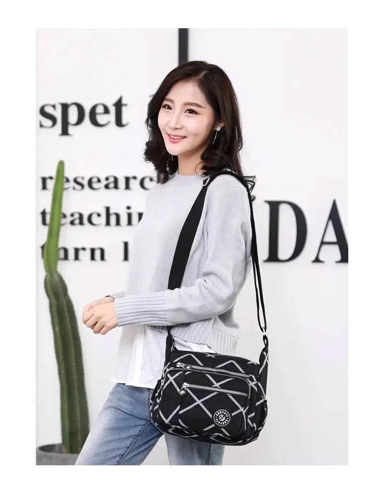 Large Capacity Nylon Crossbody Shoulder Bag for Home Use Middle-Aged And Elderly Women Casual Multi-Socket Slanting Bag - M & M Global