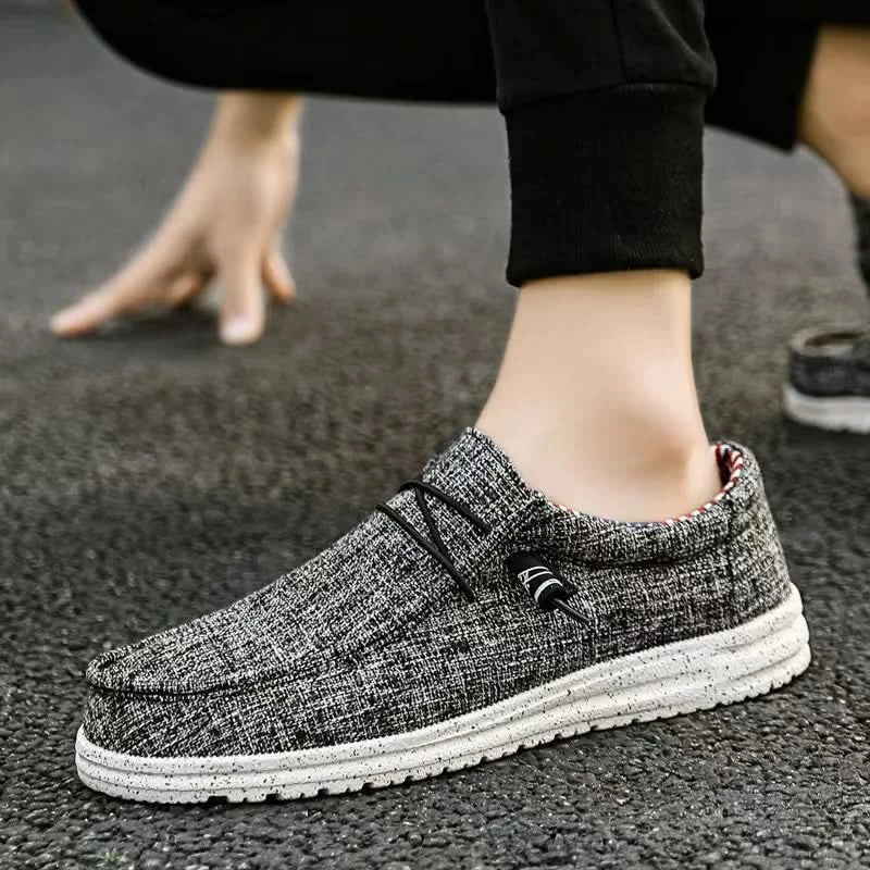 Men's Casual Shoes Lightweight Loafers Soft man Canvas Shoes Vulcanized Shoes for men Driving Flat Shoe Slip-on Outdoor Sneakers - M & M Global