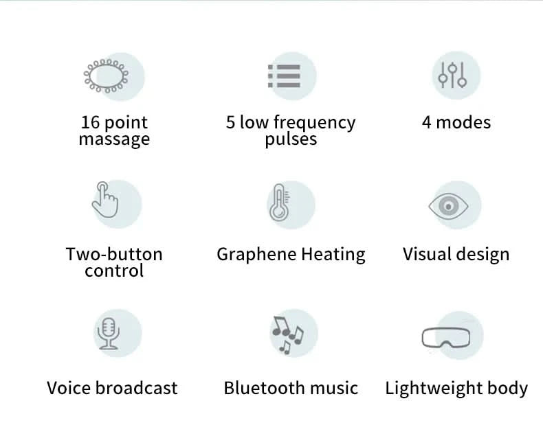 Eye Massager Acupoint Vibration Pulse Hot Compress Eye Care With Bluetooth Music Relieve Fatigue Visible Eye beauty instrument - M & M Global