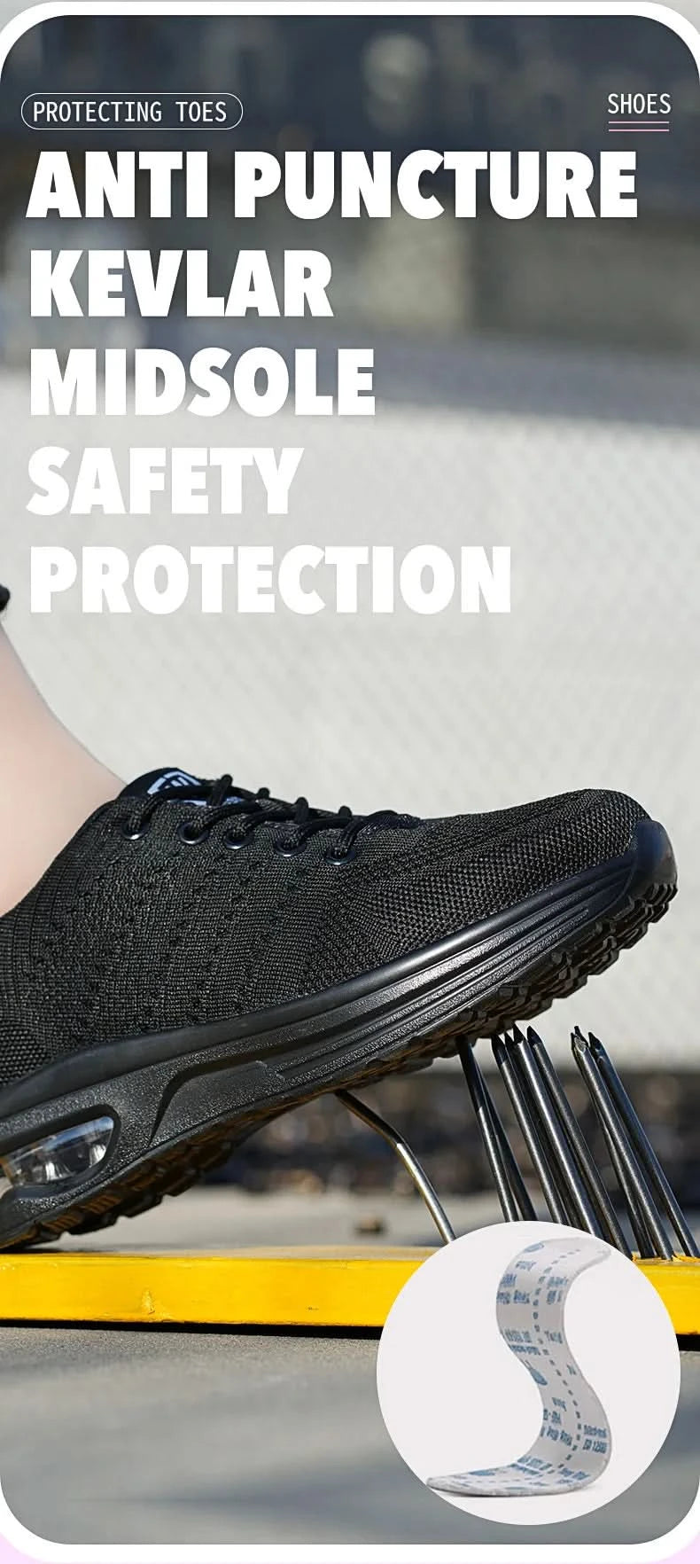 Four seasons women's puncture-proof daily casual safety shoes