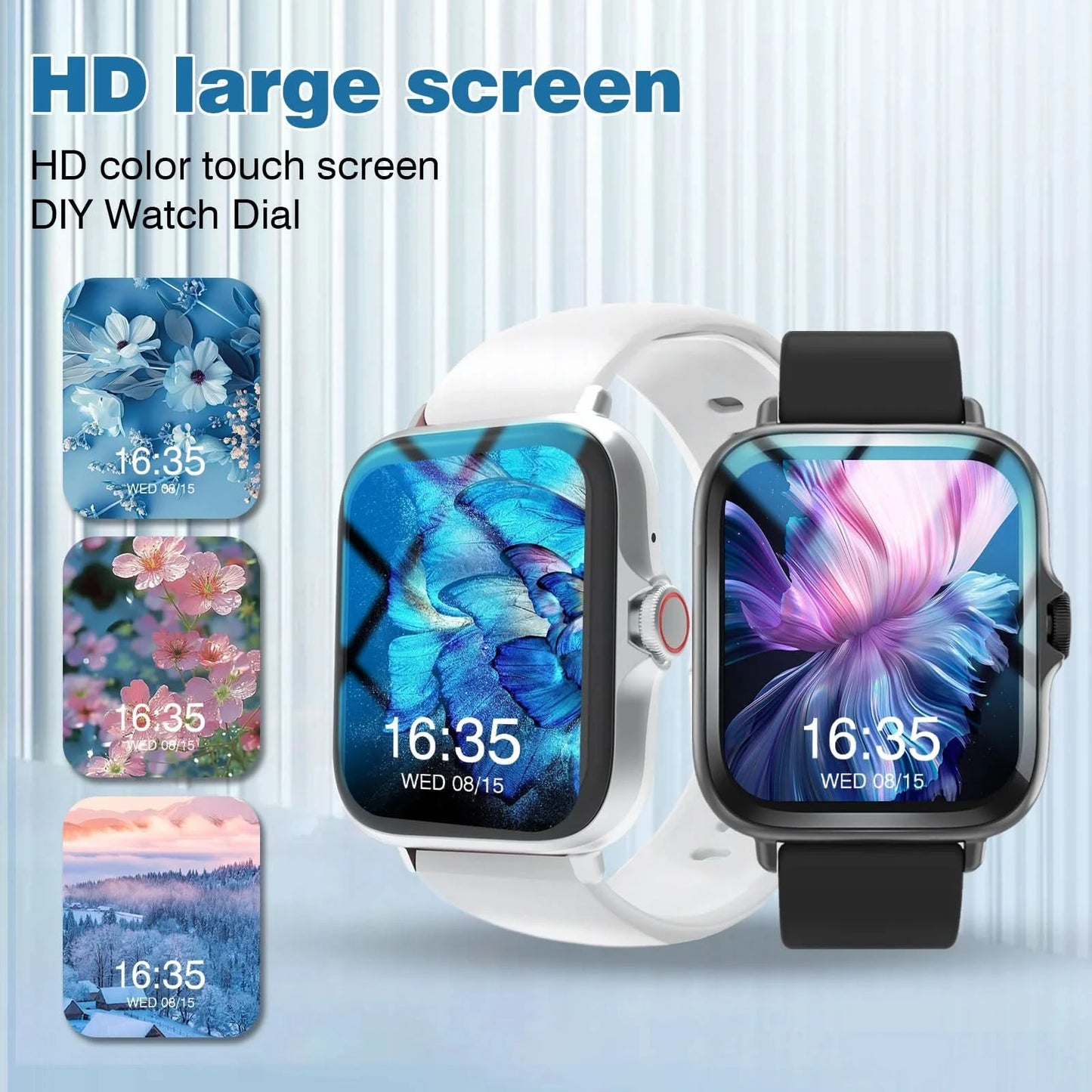 New Smartwatch, Answer/Make Calls, Message Reminders, Multi-Sport Mode, Weather Forecast, Suitable For Men/Women