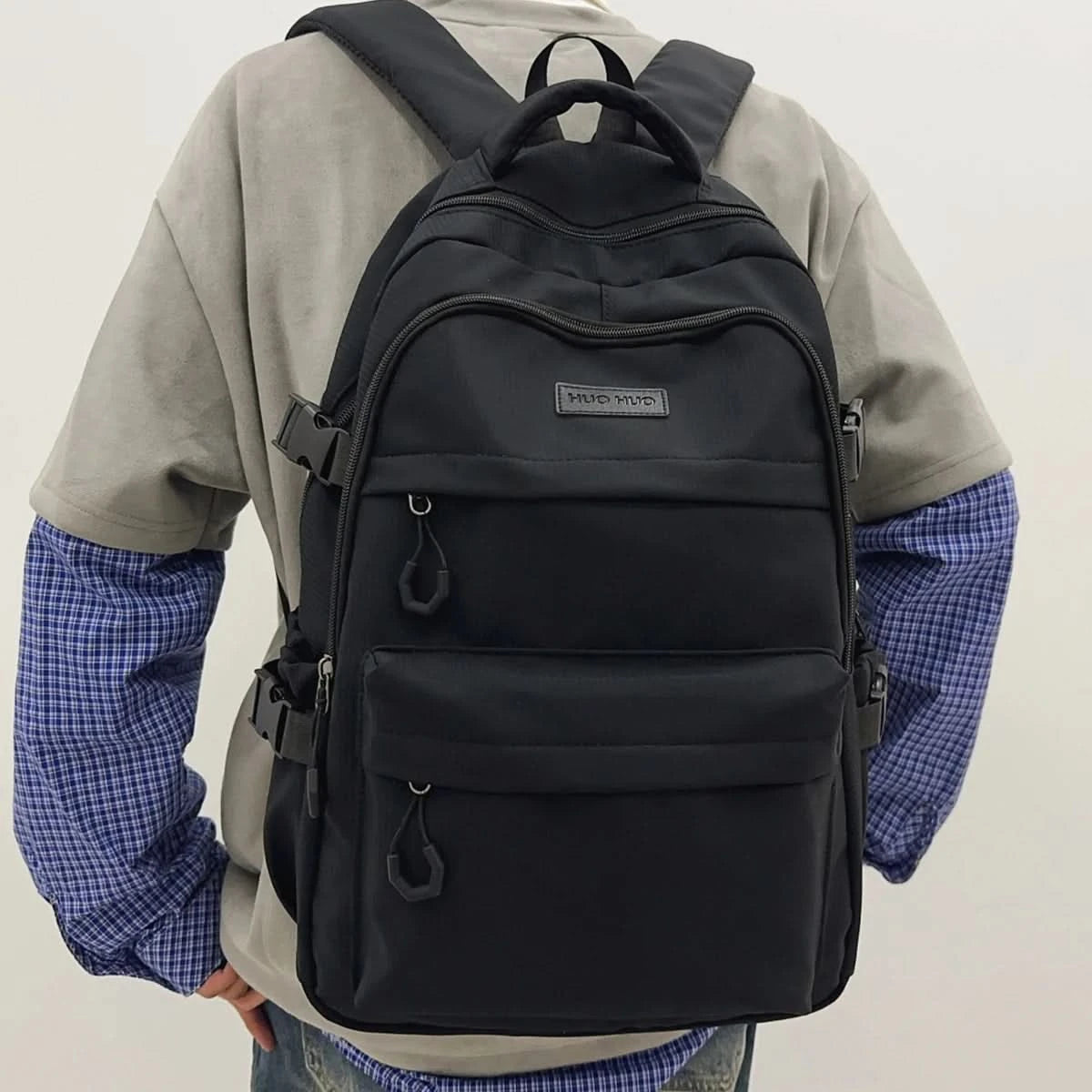 Schoolbag Unisex New Japanese Simple High School Student Junior High School Student Large-Capacity Backpack - M & M Global