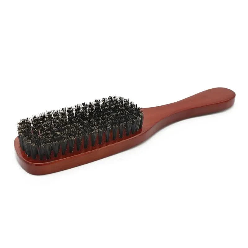 Natural Boar Bristle Beard Brush Men Facial Hair Cleaning Brush Professional Hairbrush Shaving Tools Beard Mustache Brushes - M & M Global