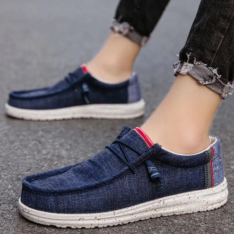 Men Canvas Shoes Lightweight Loafers Breathable Men Casual Shoes Male Vulcanized Shoe Driving Shoes Plus Size 48 Slip on Flats - M & M Global