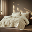 Neatly made bed with beige quilt and pillows in a softly lit bedroom.

7-piece comforter set

Brushed microfiber bedding

Ultra-soft quilt set

Lightweight comforter set

Machine washable bedding

All-season bedding set

Luxury bed set queen size

Bedding gift set

Modern bedroom decor