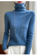 Autumn And Winter Knitted Pullover High-Neck Sweater, High-Elasticity, Fashionable And Comfortable Long-Sleeved Women's TopRY128