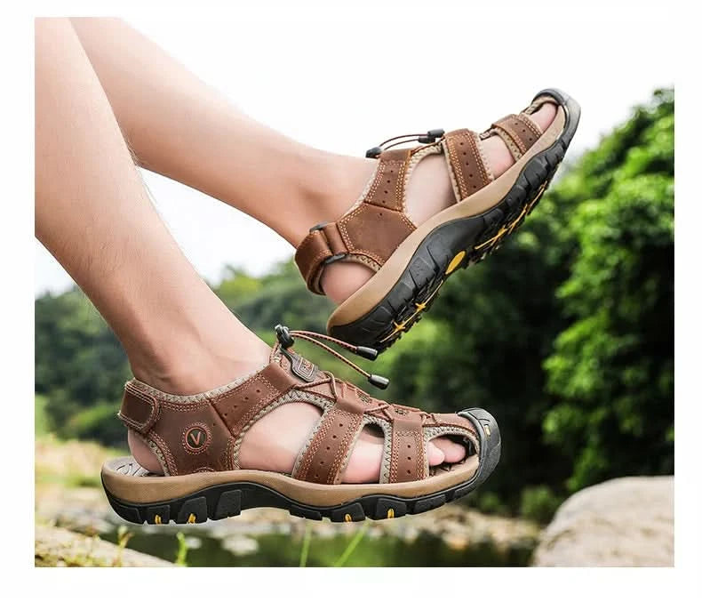 Outdoor Wading Summer Sandals For Men Anti Slip Cool Casual Shoes With Arch Support Plus Size 38-48 Beach Sandalias - M & M Global