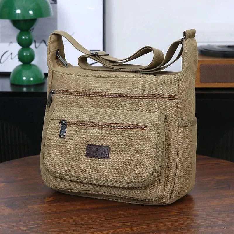 Casual shoulder bag, men's multi pocket crossbody bag, mailman bag, work bag, daily use - M & M Global