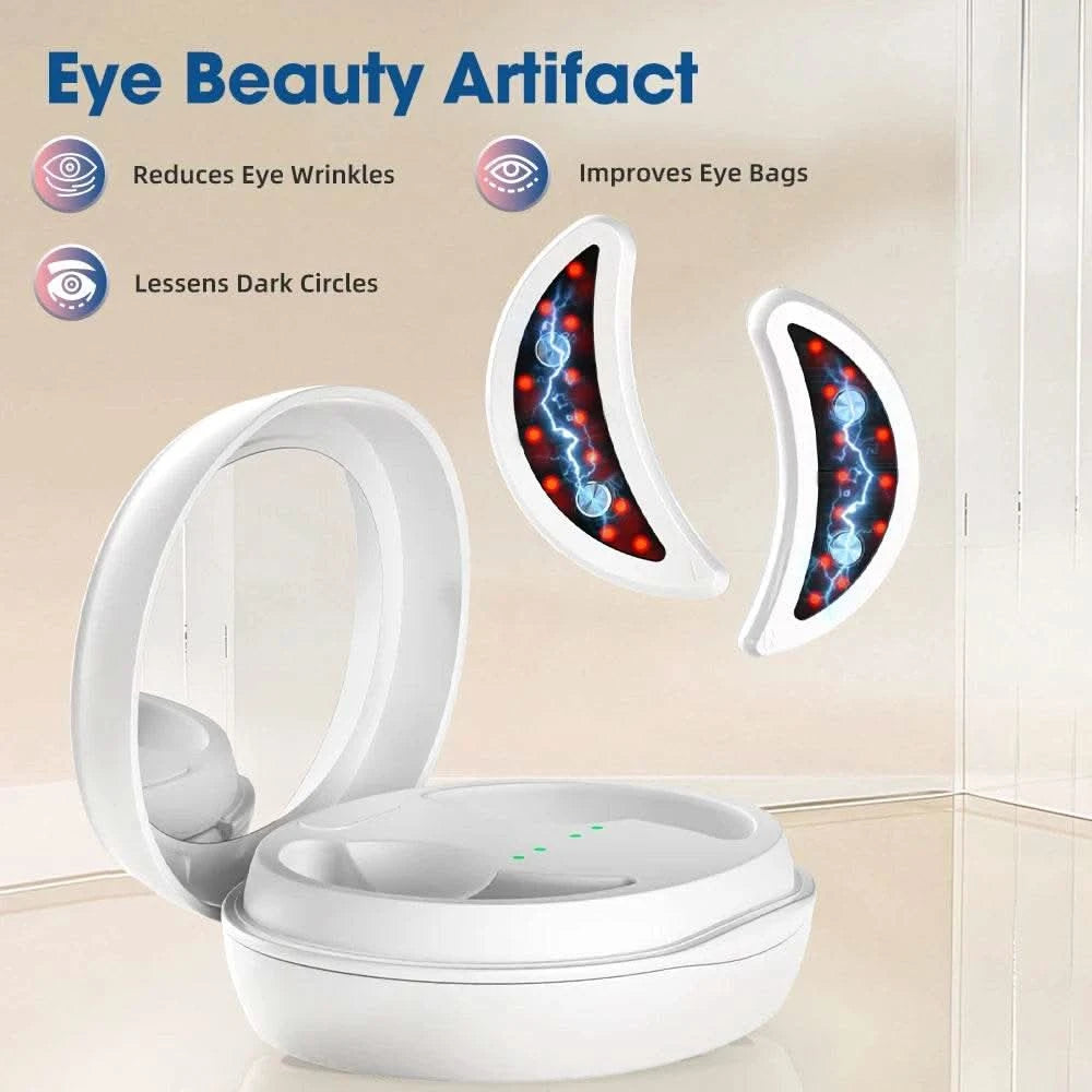 660nm Red Light Eye Massager with EMS Anti-Aging Eye Care Device Reduce Bags & Dark Circles Portable Eye Rejuvenation Pads - M & M Global
