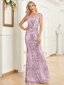 Elegant V Neck Silver Sequins Evening Dresses 2025 Women Sleeveless Party Maxi Mermaid Dress Long Luxury Prom Gown