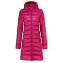 Plus Size 5xl Women's Long Puffer Jacket 2023 New Arrivals Autumn Winter Female Hat Detachable White Duck Down Coat