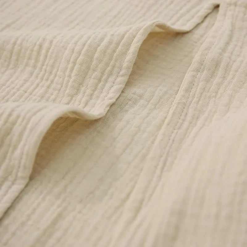 Newly 100% Cotton Gauze Dress For Women 2023 Square Collar Sleeveless Open Side Long Dress Summer Comfortable Beach Outfit - M & M Global
