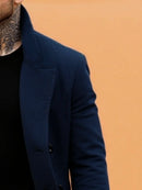 Winter Essential Trench! Men's Woolen Coat With Lined Early Autumn Classic Trench Style, Solid Jacket, Travel Ready!
