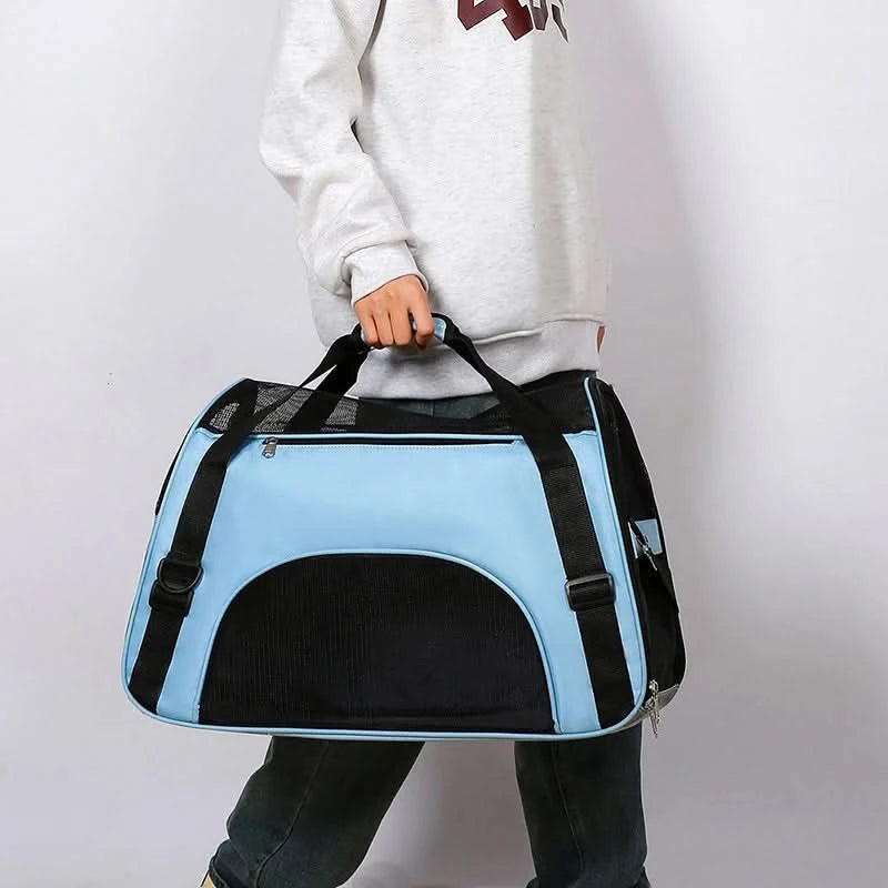 Portable Dog Cat Carrier Bag Pet Puppy Travel Bags Foldable Cats Handbag Travel Pet Bag Transport Bag - M & M Global