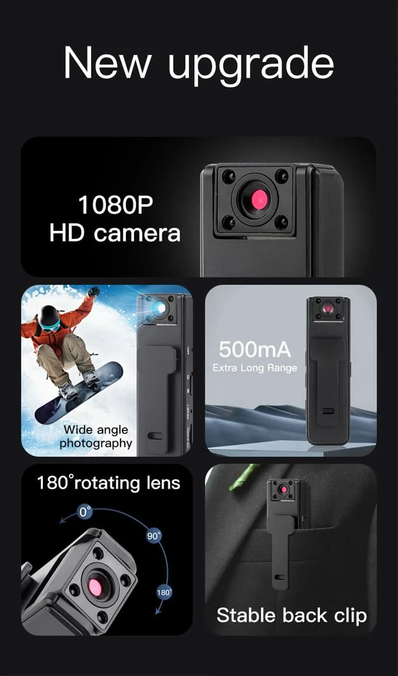 Xiaomi A9 High-definition 1080P Mini Camera Night Vision Portable Digital Camera Outdoor Sports Camera Riding Camcorder - M & M Global