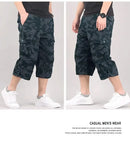 Men's Cargo Shorts Summer Loose Casual Pants Elastic Waist Large Size Outdoor Jogging Sweatpants Trend Multi Pockets